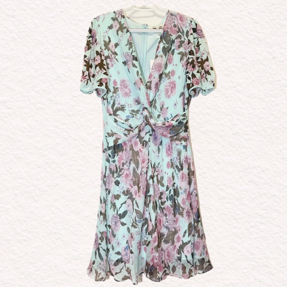 NWT Diane von Furstenberg Jillian Silk Mini Dress Lilac Small Lagoon Size 14